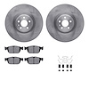 6312-27075 Brake Rotors with 3000-Series Ceramic Brake Pads Kit with Hardware, Fits Select Volvo, Position: Front - image 1