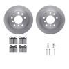 6312-31001 Brake Rotors with 3000-Series Ceramic Brake Pads Kit with Hardware, 1969-1978 BMW, Position: Rear - image 1