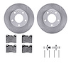 6312-31007 Brake Rotors with 3000-Series Ceramic Brake Pads Kit with Hardware, 1982-1986 BMW, Position: Front - image 1