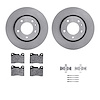 6312-31008 Brake Rotors with 3000-Series Ceramic Brake Pads Kit with Hardware, 1987-1988 BMW, Position: Front - image 1