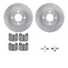 6312-31011 Brake Rotors with 3000-Series Ceramic Brake Pads Kit with Hardware, 1977-1983 BMW, Position: Front - image 1