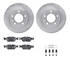 6312-31013 Brake Rotors with 3000-Series Ceramic Brake Pads Kit with Hardware, 1982-1989 BMW, Position: Front - image 1