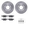 6312-31014 Brake Rotors with 3000-Series Ceramic Brake Pads Kit with Hardware, 1982-1988 BMW, Position: Front - image 1