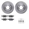 6312-31015 Brake Rotors with 3000-Series Ceramic Brake Pads Kit with Hardware, 1988-1991 BMW, Position: Front - image 1
