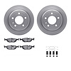 6312-31016 Brake Rotors with 3000-Series Ceramic Brake Pads Kit with Hardware, 1982-1989 BMW, Position: Rear - image 1