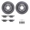 6312-31027 Brake Rotors with 3000-Series Ceramic Brake Pads Kit with Hardware, 1988-1994 BMW, Position: Rear - image 1