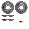 6312-31028 Brake Rotors with 3000-Series Ceramic Brake Pads Kit with Hardware, 1988-1991 BMW, Position: Rear - image 1