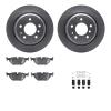 6312-31029 Brake Rotors with 3000-Series Ceramic Brake Pads Kit with Hardware, 1991-1995 BMW, Position: Rear - image 1