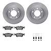 6312-31036 Brake Rotors with 3000-Series Ceramic Brake Pads Kit with Hardware, 1991-1998 BMW, Position: Front - image 1
