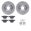 6312-31045 Brake Rotors with 3000-Series Ceramic Brake Pads Kit with Hardware, 2000-2003 BMW, Position: Front - image 1