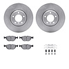 6312-31046 Brake Rotors with 3000-Series Ceramic Brake Pads Kit with Hardware, 1995-2001 BMW, Position: Front - image 1