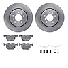 6312-31049 Brake Rotors with 3000-Series Ceramic Brake Pads Kit with Hardware, 1995-2003 BMW, Position: Rear - image 1