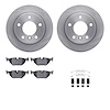 6312-31059 Brake Rotors with 3000-Series Ceramic Brake Pads Kit with Hardware, 1995-1999 BMW, Position: Rear - image 1