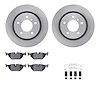 6312-31062 Brake Rotors with 3000-Series Ceramic Brake Pads Kit with Hardware, 1999-2006 BMW, Position: Rear - image 1