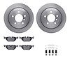 6312-31063 Brake Rotors with 3000-Series Ceramic Brake Pads Kit with Hardware, 2001-2005 BMW, Position: Rear - image 1