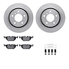 6312-31065 Brake Rotors with 3000-Series Ceramic Brake Pads Kit with Hardware, 2003-2008 BMW, Position: Rear - image 1