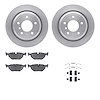 6312-31066 Brake Rotors with 3000-Series Ceramic Brake Pads Kit with Hardware, 1996-2003 BMW, Position: Rear - image 1