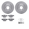 6312-31073 Brake Rotors with 3000-Series Ceramic Brake Pads Kit with Hardware, 2011-2016 BMW, Position: Front - image 1