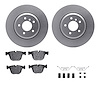 6312-31075 Brake Rotors with 3000-Series Ceramic Brake Pads Kit with Hardware, 2004-2010 BMW, Position: Rear - image 1