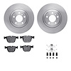 6312-31078 Brake Rotors with 3000-Series Ceramic Brake Pads Kit with Hardware, 2007-2019 BMW, Position: Rear - image 1
