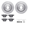 6312-31079 Brake Rotors with 3000-Series Ceramic Brake Pads Kit with Hardware, 2009-2017 BMW, Position: Rear - image 1