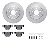 6312-31080 Brake Rotors with 3000-Series Ceramic Brake Pads Kit with Hardware, 2010-2017 BMW, Position: Rear - image 1