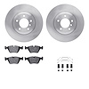 6312-31081 Brake Rotors with 3000-Series Ceramic Brake Pads Kit with Hardware, 2001-2008 BMW, Position: Front - image 1