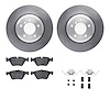 6312-31088 Brake Rotors with 3000-Series Ceramic Brake Pads Kit with Hardware, 2009-2016 BMW, Position: Front - image 1