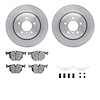 6312-31091 Brake Rotors with 3000-Series Ceramic Brake Pads Kit with Hardware, 2006-2015 BMW, Position: Rear - image 1