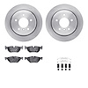 6312-31094 Brake Rotors with 3000-Series Ceramic Brake Pads Kit with Hardware, 2006-2015 BMW, Position: Rear - image 1