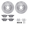 6312-31097 Brake Rotors with 3000-Series Ceramic Brake Pads Kit with Hardware, 2007-2019 BMW, Position: Front - image 1