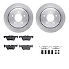 6312-31127 Brake Rotors with 3000-Series Ceramic Brake Pads Kit with Hardware, 2013-2013 BMW, Position: Rear - image 1