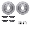 6312-31128 Brake Rotors with 3000-Series Ceramic Brake Pads Kit with Hardware, 2012-2021 BMW, Position: Rear - image 1