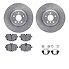 6312-31135 Brake Rotors with 3000-Series Ceramic Brake Pads Kit with Hardware, Fits Select BMW, Position: Rear - image 1