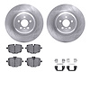 6312-31136 Brake Rotors with 3000-Series Ceramic Brake Pads Kit with Hardware, 2016-2020 BMW, Position: Rear - image 1