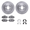 6312-32012 Brake Rotors with 3000-Series Ceramic Brake Pads Kit with Hardware, 2007-2015 Mini, Position: Front - image 1