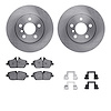6312-32013 Brake Rotors with 3000-Series Ceramic Brake Pads Kit with Hardware, Fits Select Mini, Position: Front - image 1
