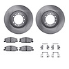 6312-37008 Brake Rotors with 3000-Series Ceramic Brake Pads Kit with Hardware, 1995-1995 GM, Position: Front - image 1