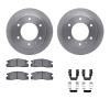 6312-37009 Brake Rotors with 3000-Series Ceramic Brake Pads Kit with Hardware, 1988-1995 GM, Position: Rear - image 1