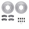 6312-37015 Brake Rotors with 3000-Series Ceramic Brake Pads Kit with Hardware, 2001-2004 Multiple Makes/Models, Position: Front - image 1