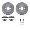6312-39011 Brake Rotors with 3000-Series Ceramic Brake Pads Kit with Hardware, 1984-1988 Mopar, Position: Front - image 1