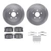 6312-39013 Brake Rotors with 3000-Series Ceramic Brake Pads Kit with Hardware, 1988-1989 GM, Position: Rear - image 1