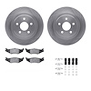 6312-39019 Brake Rotors with 3000-Series Ceramic Brake Pads Kit with Hardware, 1995-2007 Mopar, Position: Rear - image 1