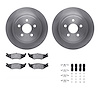6312-39020 Brake Rotors with 3000-Series Ceramic Brake Pads Kit with Hardware, 2003-2010 Mopar, Position: Rear - image 1