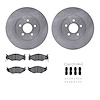 6312-39021 Brake Rotors with 3000-Series Ceramic Brake Pads Kit with Hardware, 1991-1995 Mopar, Position: Front - image 1