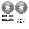 6312-39027 Brake Rotors with 3000-Series Ceramic Brake Pads Kit with Hardware, 2007-2017 Multiple Makes/Models, Position: Rear - image 1