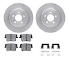 6312-39036 Brake Rotors with 3000-Series Ceramic Brake Pads Kit with Hardware, Fits Select Mopar, Position: Rear - image 1