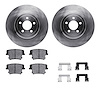 6312-39037 Brake Rotors with 3000-Series Ceramic Brake Pads Kit with Hardware, 2006-2014 Mopar, Position: Rear - image 1