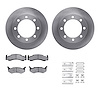 6312-40009 Brake Rotors with 3000-Series Ceramic Brake Pads Kit with Hardware, 1980-1993 Mopar, Position: Front - image 1