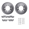6312-40013 Brake Rotors with 3000-Series Ceramic Brake Pads Kit with Hardware, 1973-1997 Mopar, Position: Front - image 1